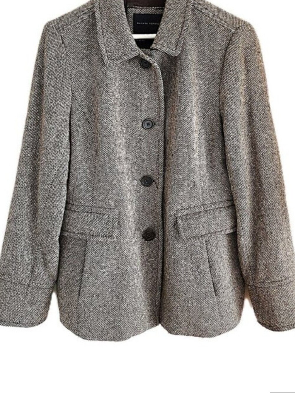 Banana Republic brown wool tweed coat. Ptp 22